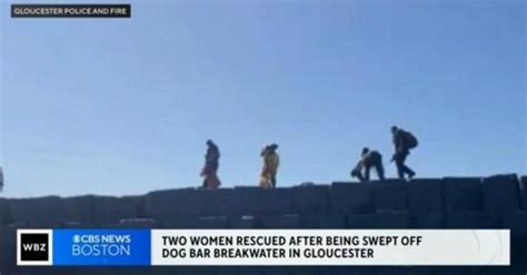 Gloucester police, fire crews rescue 2 women swept off Dog Bar breakwater